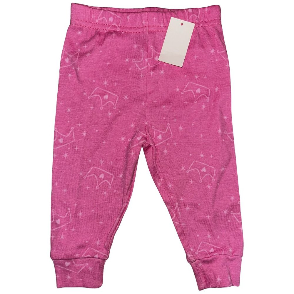 Disney Princess 12M Pink Crown Pants NWT